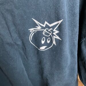 The Hundreds Navy Blue Atom Bomb Graphic T-Shirt.